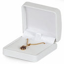 Leatherette Pendant Box with Matching Interior and Two Piece Packer