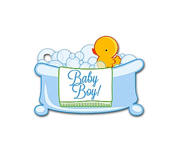 Baby Boy Bubbles Intricuts Card