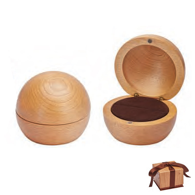 Globe Wood Single Ring Box