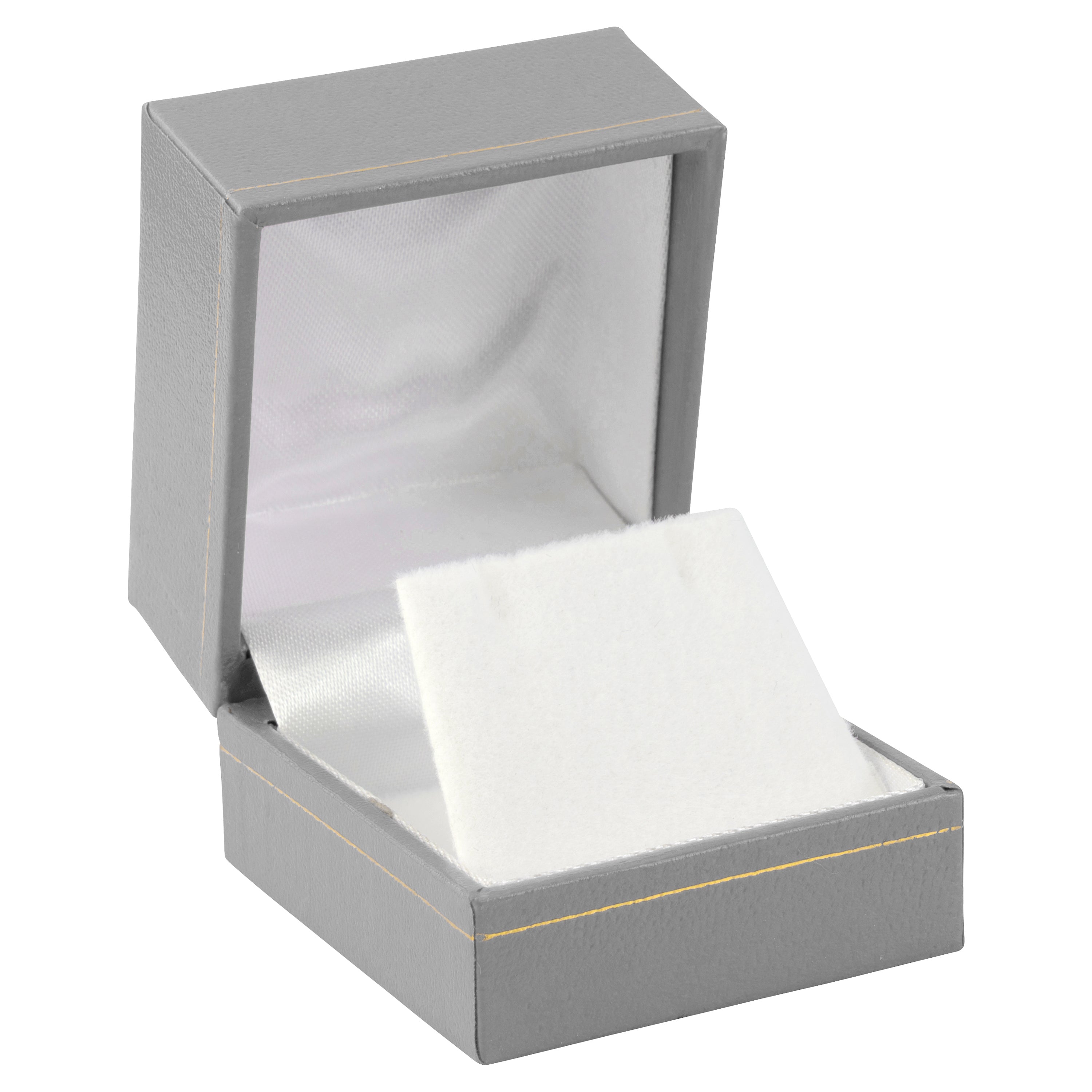 Paper Covered Single Earring Box with Gold Accent
