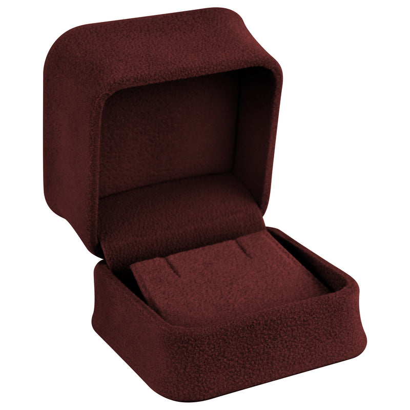 Suede Single Earring Box with Matching Suede Interior