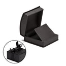 Leatherette Single Earring Box Leatherette Interior with Ribboned Packer