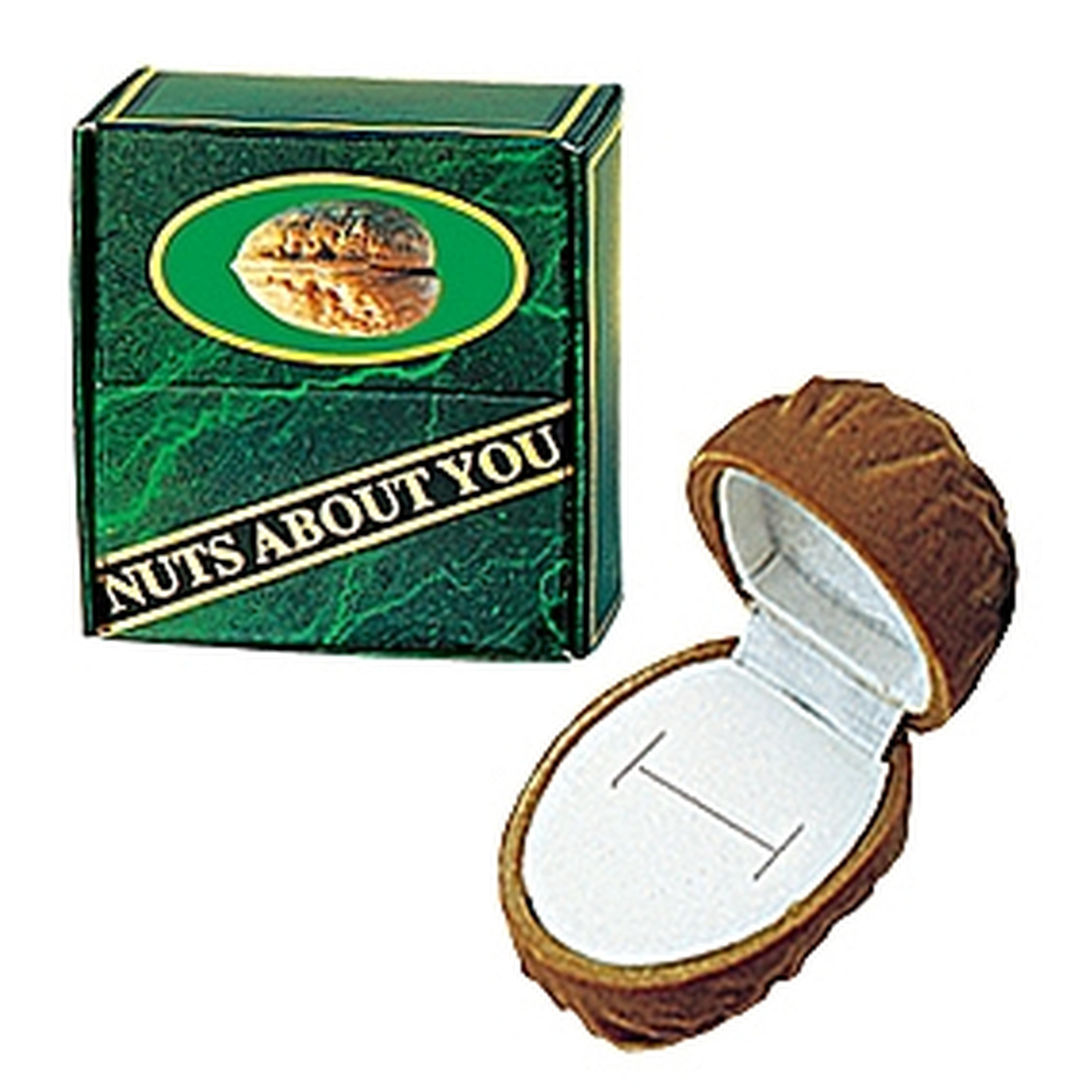 Natural Colored Nut Ring Box With Outer Packer