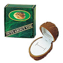 Natural Colored Nut Ring Box With Outer Packer