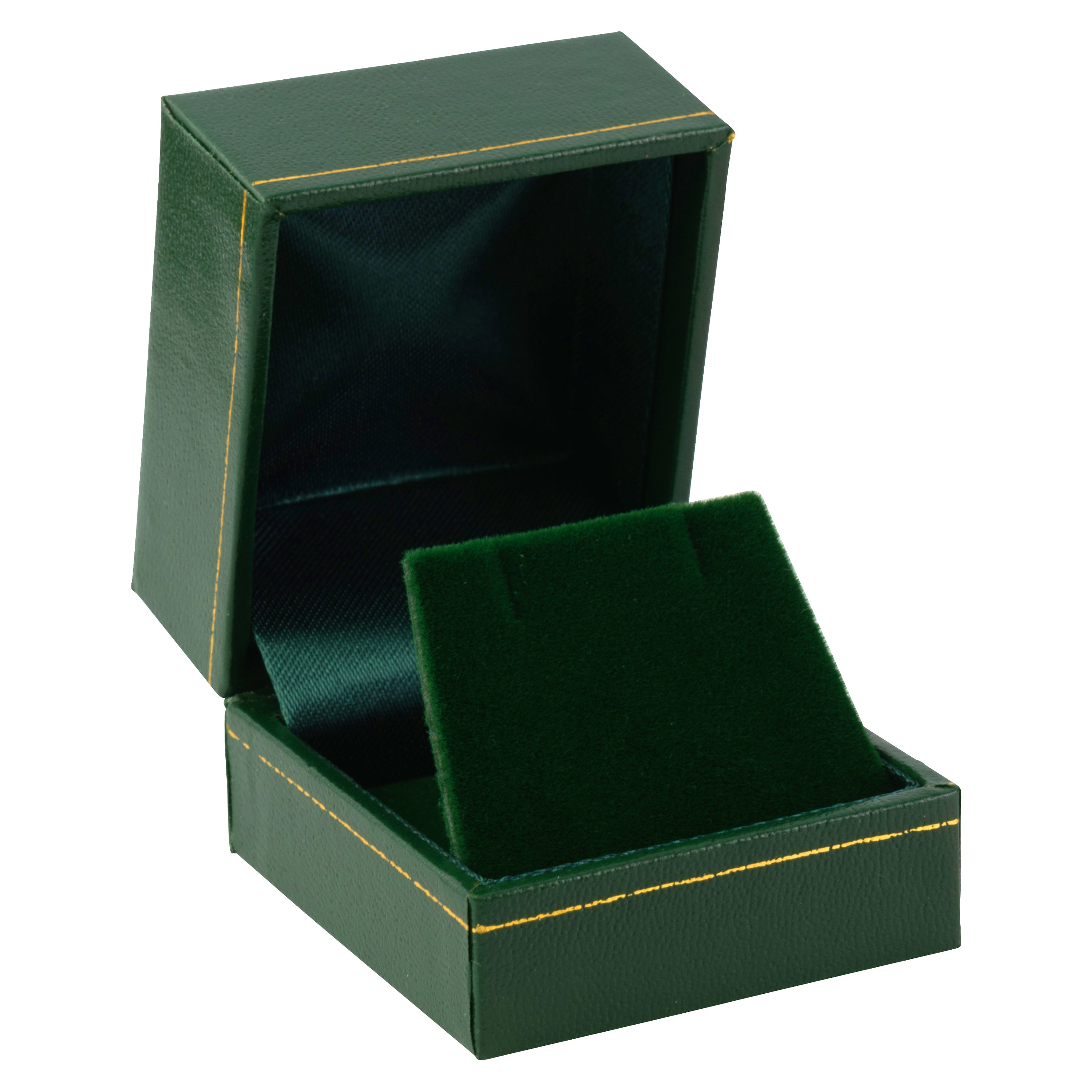 Paper Covered Single Earring Box with Gold Accent