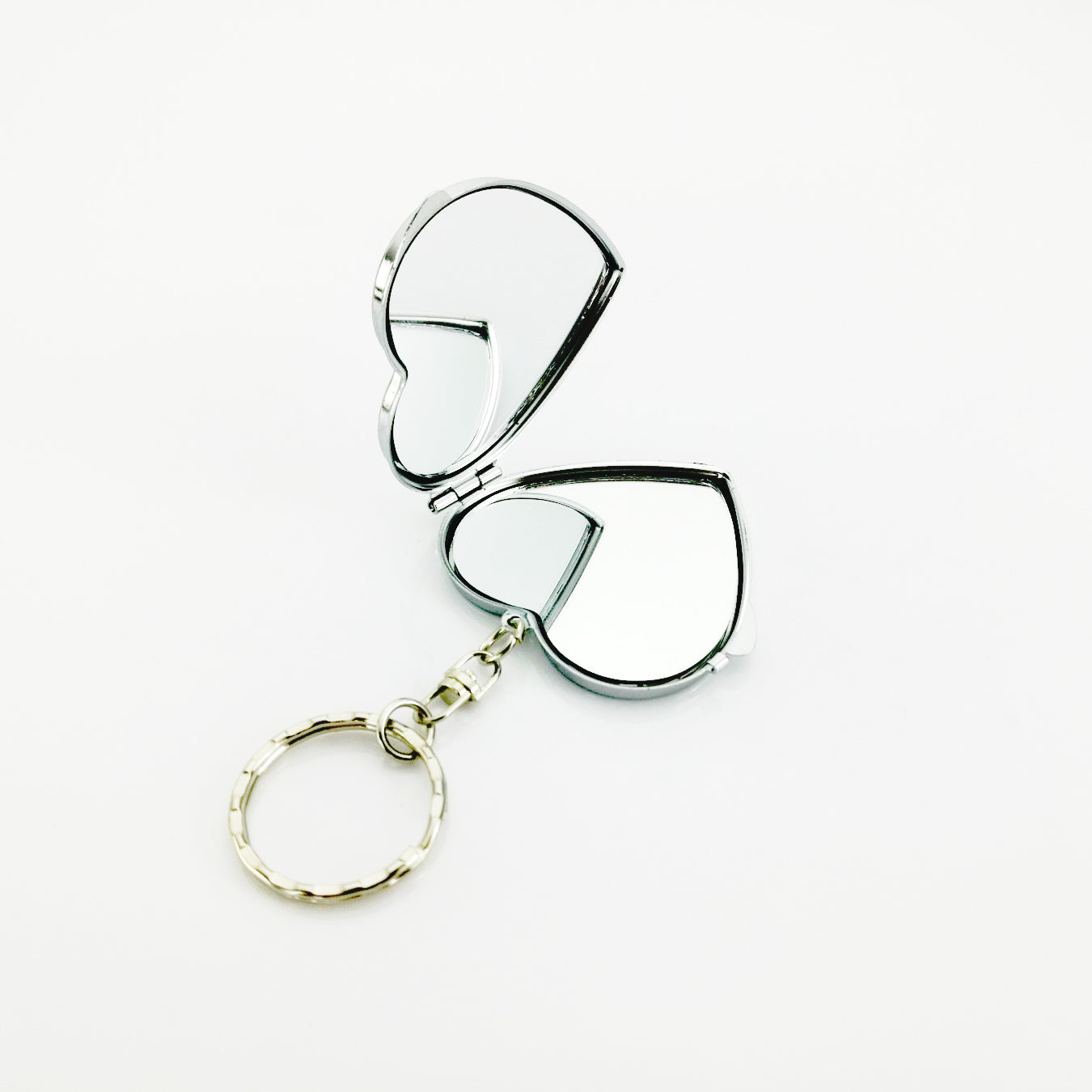 Mirror Back Keychains Heart Mirror Keychain