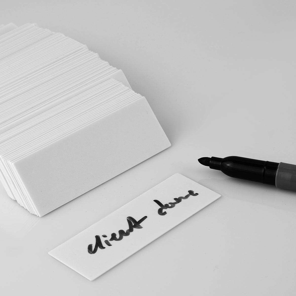 100 White Tags for Job Tray