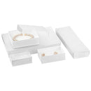White Cotton Filled Cardboard Boxes with Clear Lid