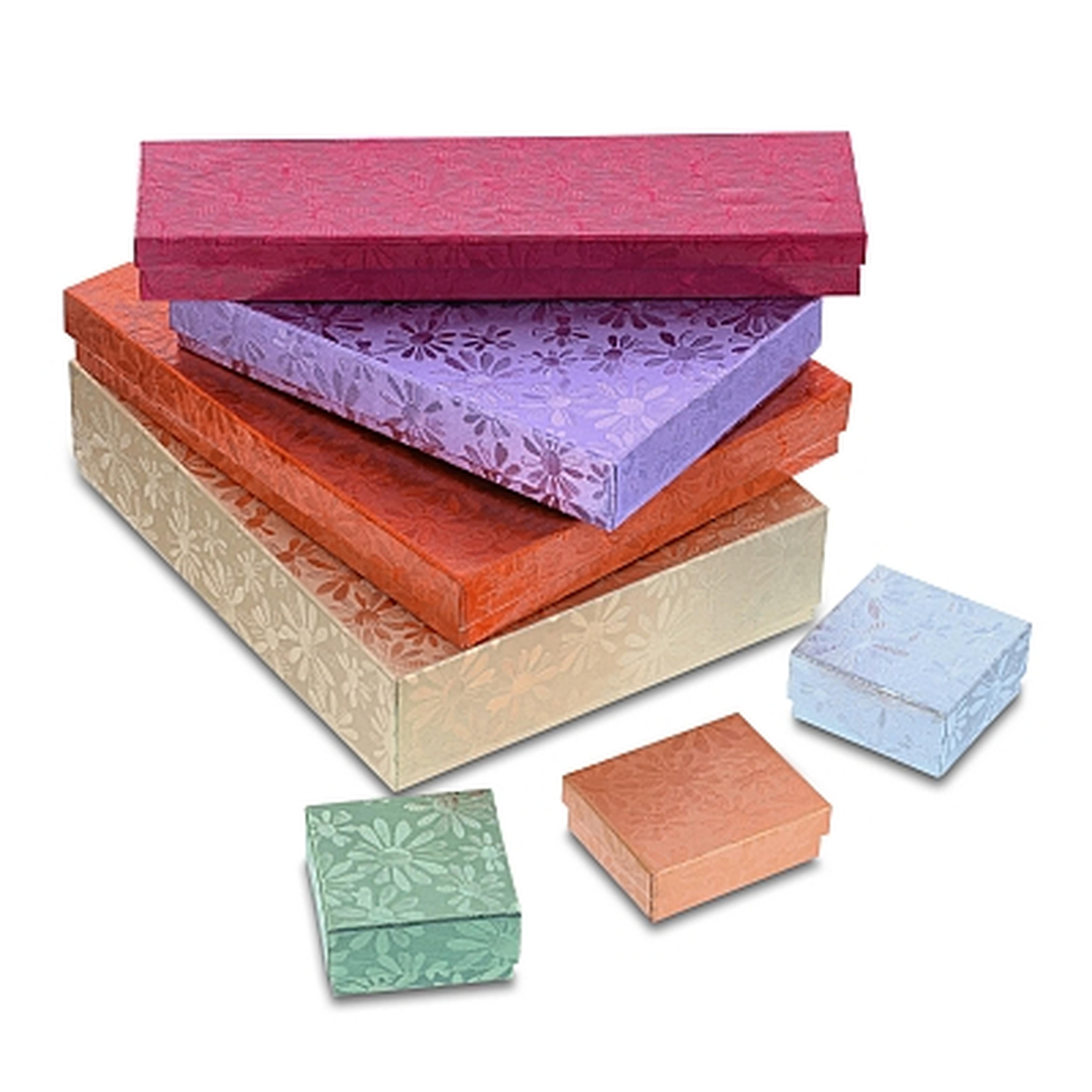 Foam Filled Cardboard Boxes - Floral Manilla