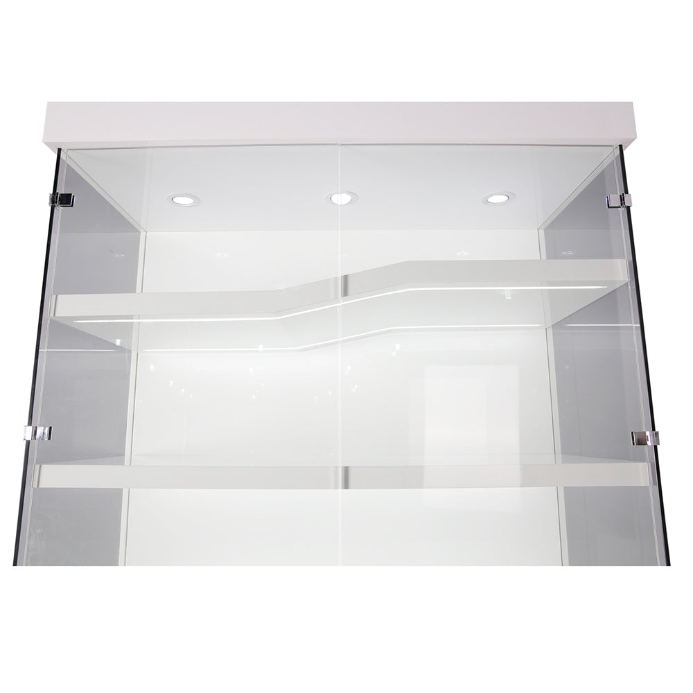 Jewelry Showcase with Backlit Customization and Four-Level Shelving