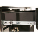 Aluminum Frame Display Case with White Center Panel and Wood Trim