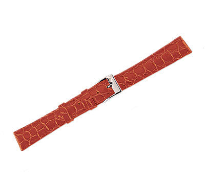 Leather Watch Band Lux Crocodile LI. Red (18mm) Regular