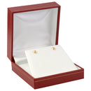 Paper Covered Clip Earring Box with Gold Accent