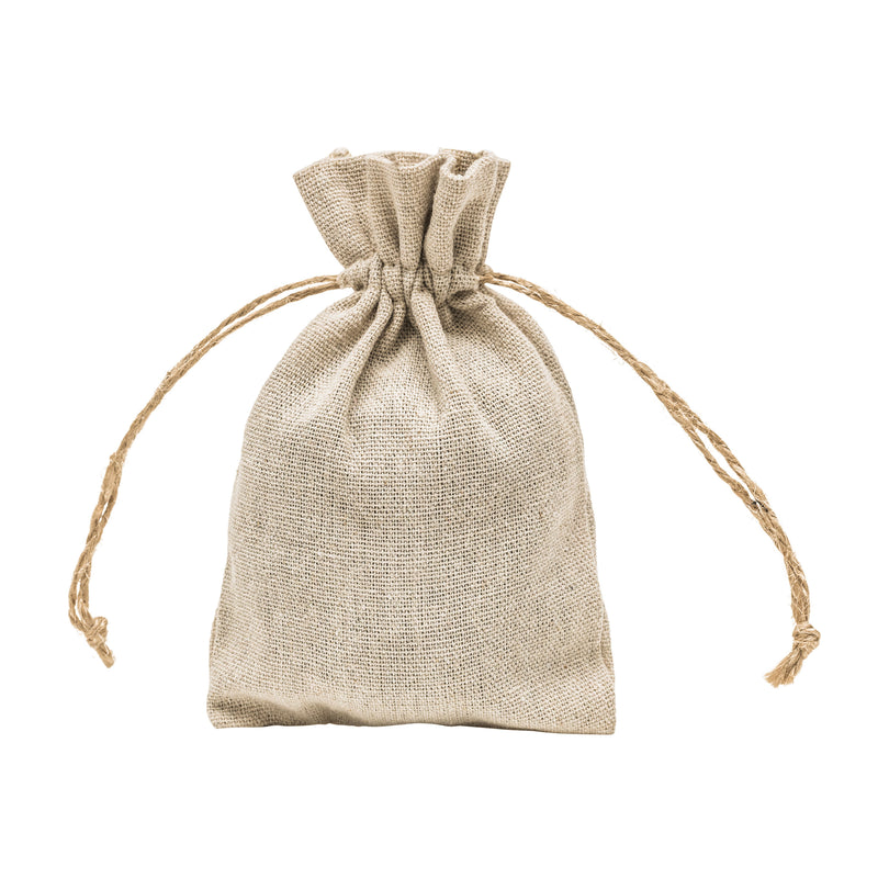 Linen Pouch with Hemp Cord