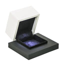 Leatherette Paper Ring Box with Suede Interior and LED Light
