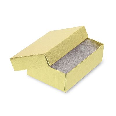 Silver and Gold Linen Cotton Filled Cardboard Box