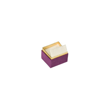 Two-tone Paper Clip Earring Box with Gold Accent