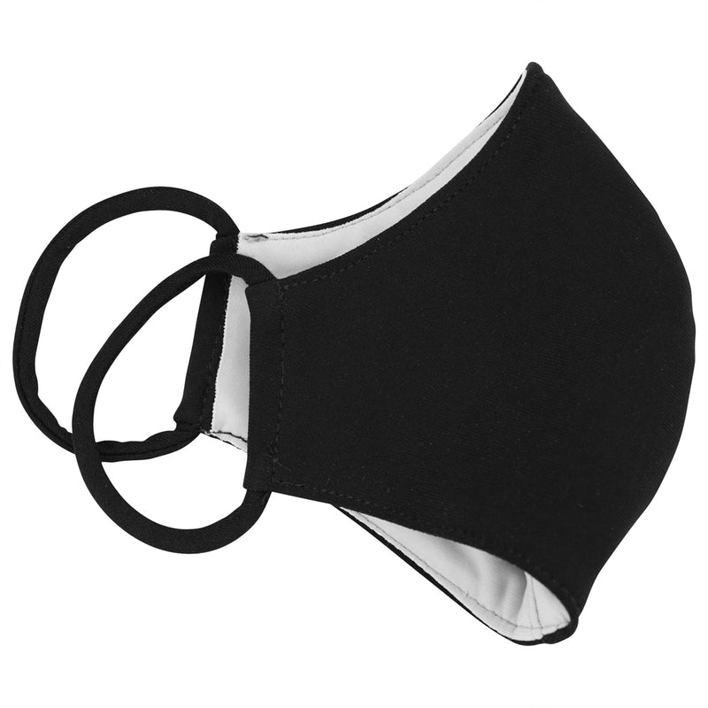 Reusable-Reversible-Washable Ivory-Black 2 Ply Mask