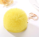 Yellow Puffy Keychain Mirror