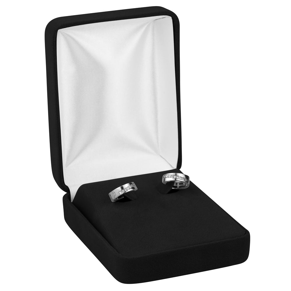 Velour Hoop Earring Box