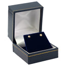 Paper Covered Single Earring Box with Gold Accent