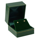 Paper Covered Single Earring Box with Gold Accent