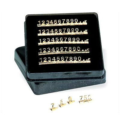 Gold-Plated Cubic Numbers - 10 Sets of 0-9