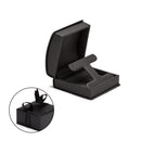 Leatherette Clip Earring Box Leatherette Interior with Ribboned Packer