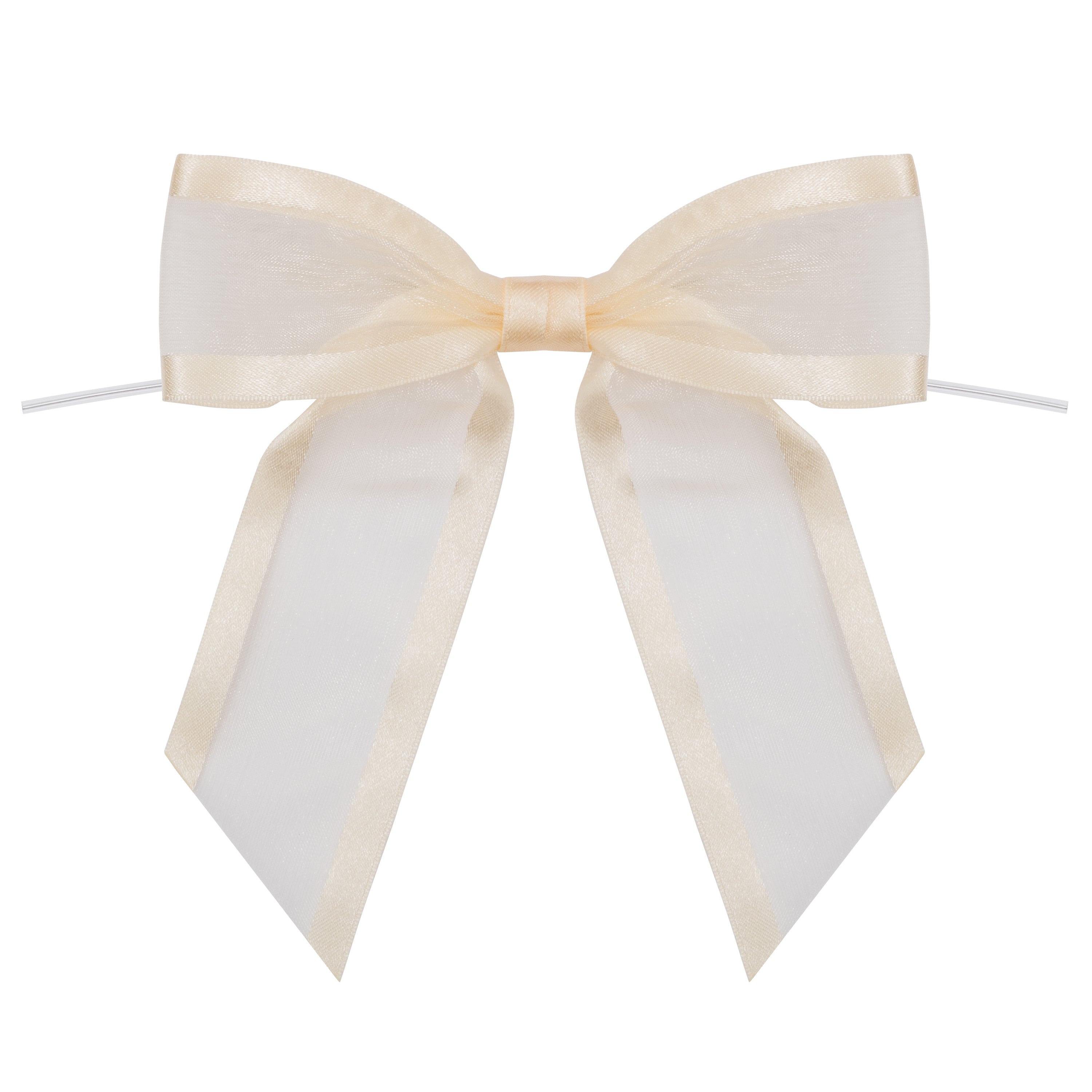 Organza Satin-Edged Bow with Twist Tie