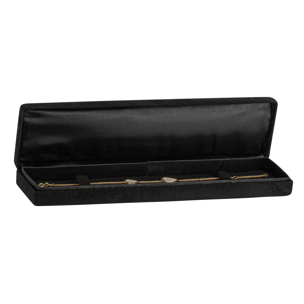 Haute Suede Bracelet Box with Matching Satin Inner Lids
