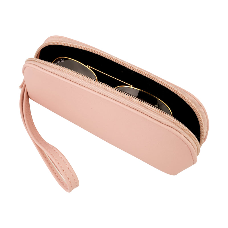 Luxury Zipped Leatherette Case with Additional Pouch