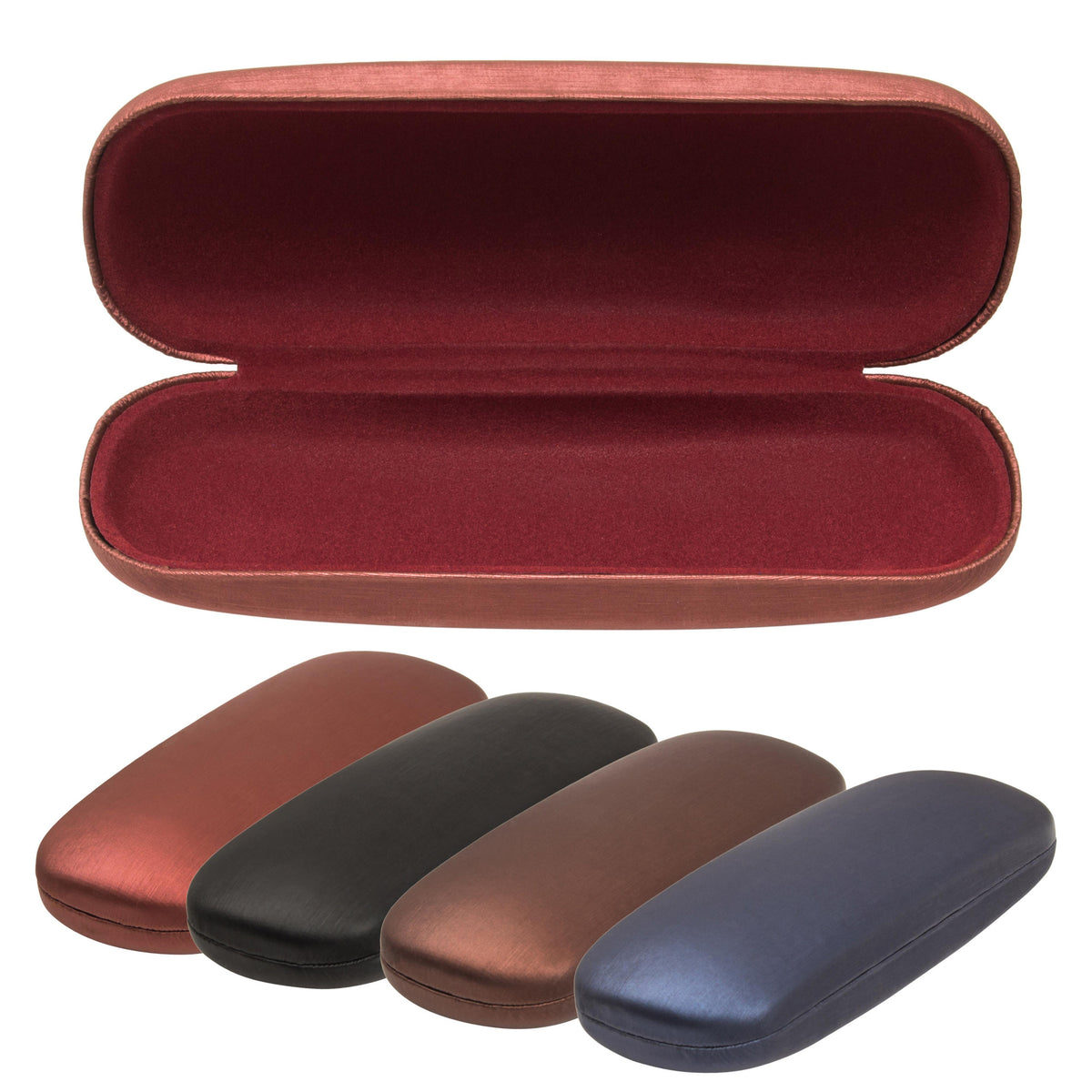 Hard Shell Brushed Eyeglass Case