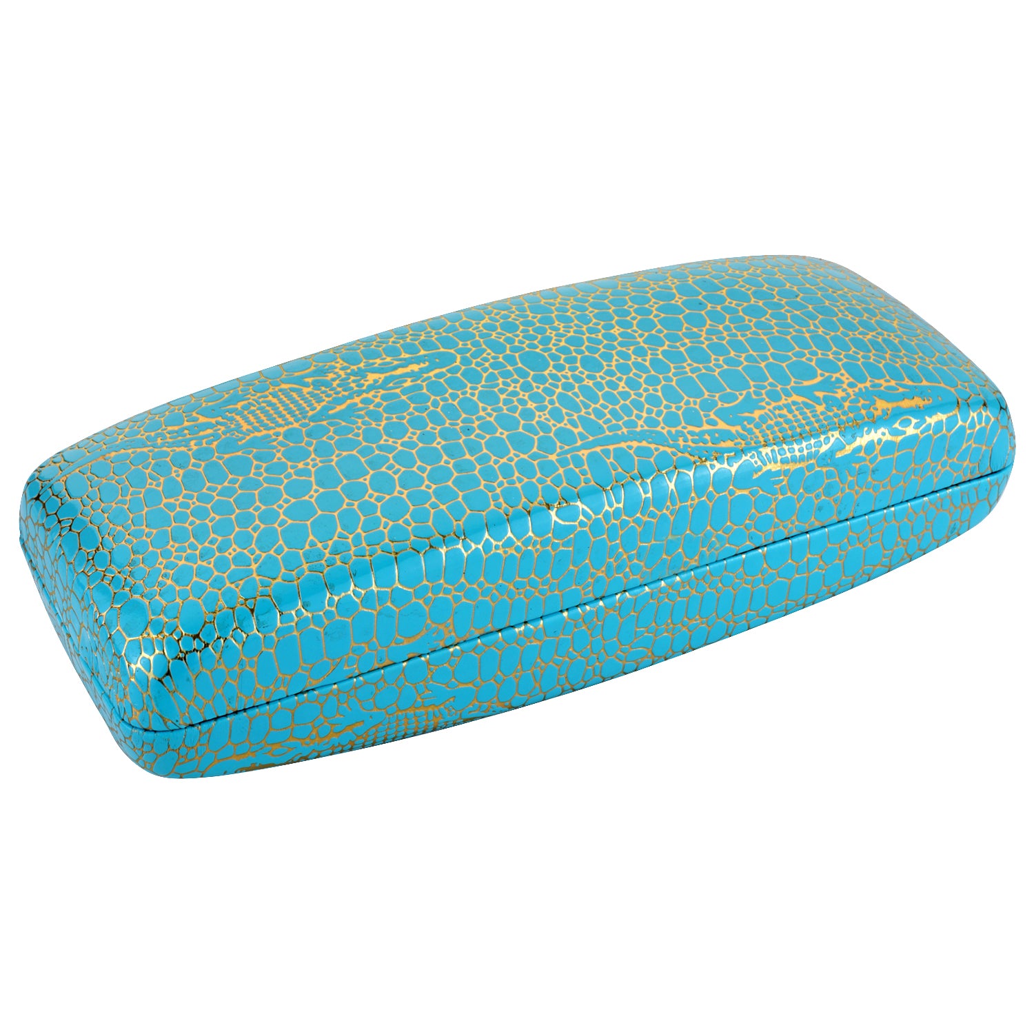 Large Metallic Crocodile Eyewear Case