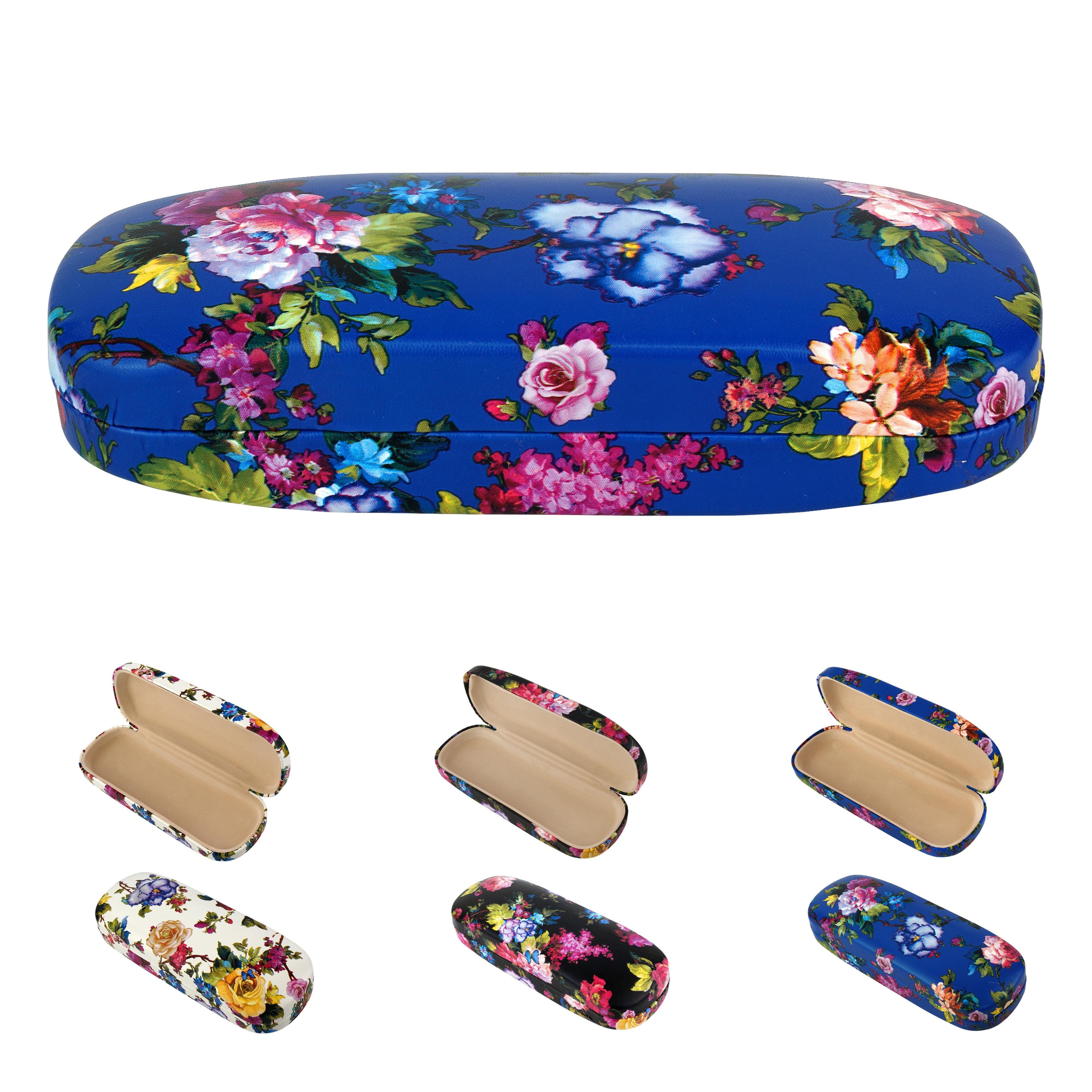 Floral PU Eyewear Case with Coordinating Cloth