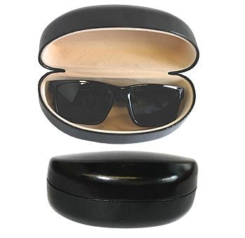 Extra Large Black Leatherette Sunglasses Case