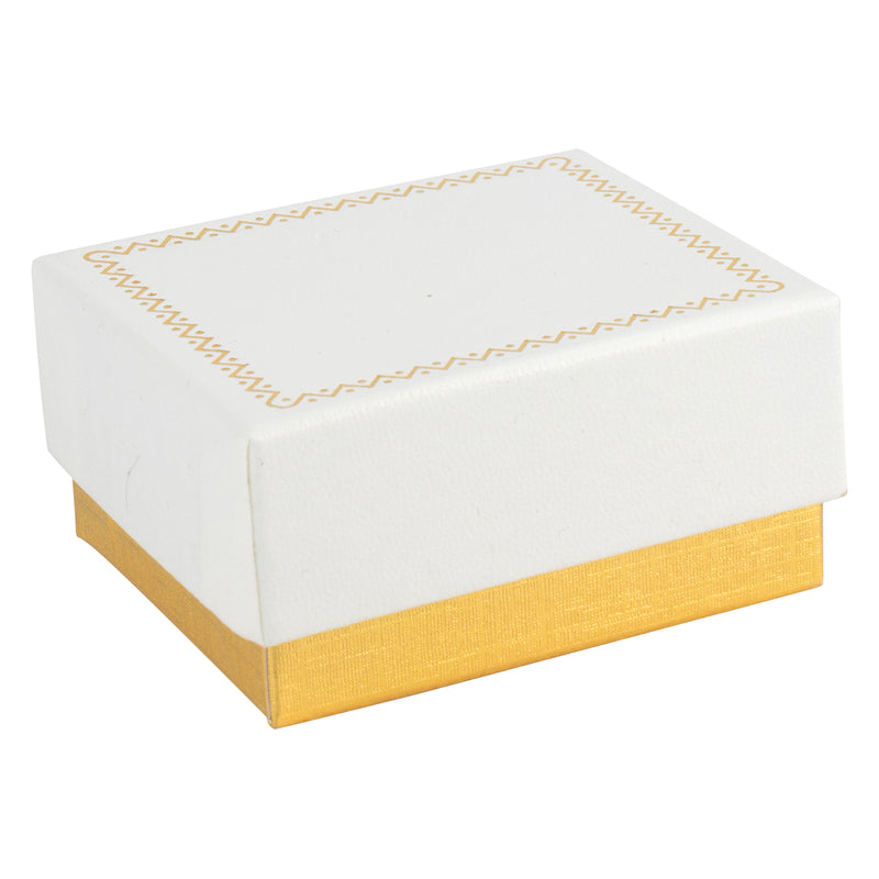Two-tone Paper Hoop Earring Box with Gold Accent