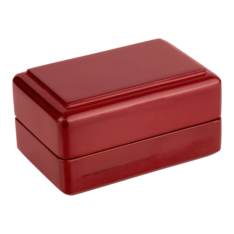 Wooden Double Ring Box with Suede Insert