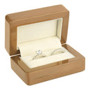 Wooden Double Ring Box with Suede Insert