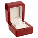 Wooden Single Earring Box with Suede Insert