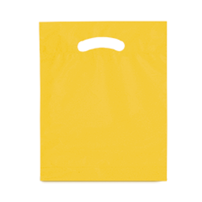 Yellow Double Die Cut Plastic Bag