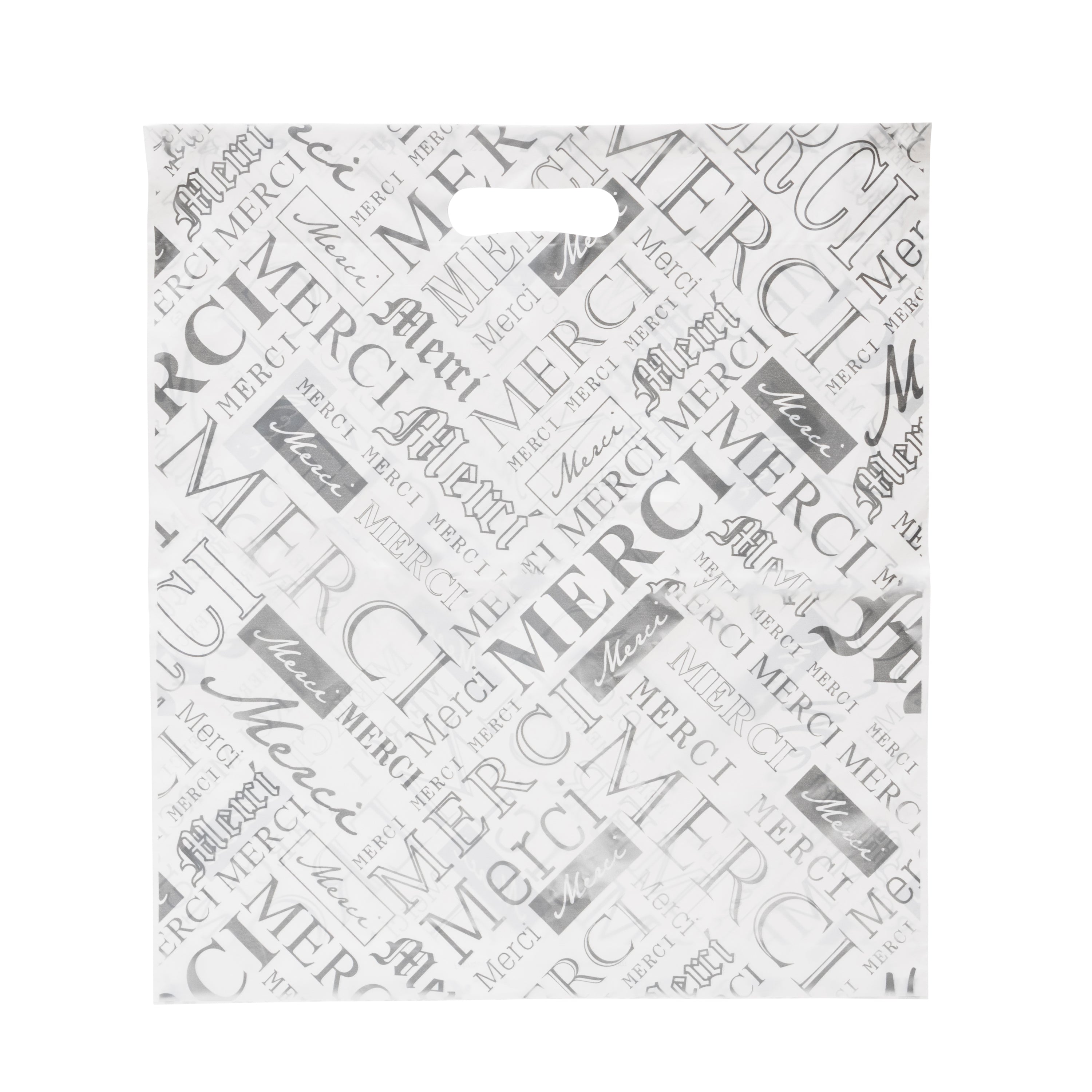 Merci Printed Plastic Bag