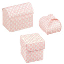 Pink and White Checked Linen Confection Boxes