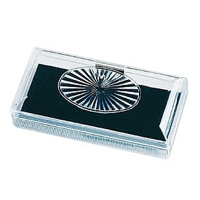 Clear Crystal Pearl Box with Black Velvet Insert
