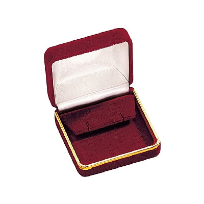 Velvet Clip Earring Box with Gold Rims and Matching Insert