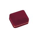 Velvet Double Ring Box with Gold Rims and Matching Insert