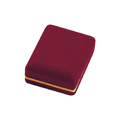 Velvet Large Pendant Box with Gold Rims and Matching Insert