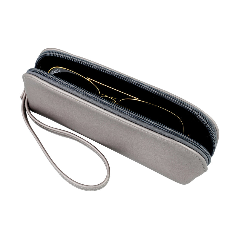Luxury Zipped Leatherette Case with Additional Pouch