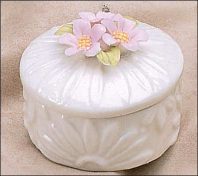 White Porcelain Round Box