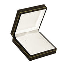 Paper Covered Hoop Earring Box with Gold Accent