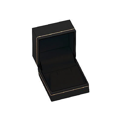 Paper Covered Single Earring Box with Gold Accent